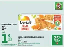 Auchan Supermarché Gerblé Biscuits Soja Orange offre