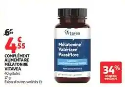 Auchan Supermarché Vitavea Mélatonine Valériane Passiflore offre