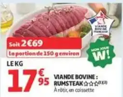 Auchan Supermarché VIAND Bovine RUMSTEAK offre