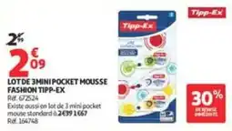 Auchan Supermarché Tipp-Ex Mini Pocket Mousse Fashion offre