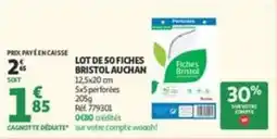 Auchan Supermarché Fiches Bristol offre