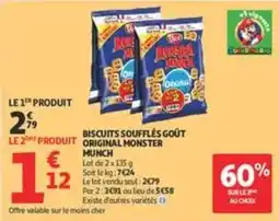 Auchan Supermarché Monster Munch Biscuits soufflés offre