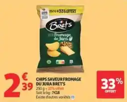 Auchan Supermarché Brets Chips saveur fromage du Jura offre