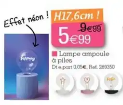 Kandy Lampe ampoule à piles offre