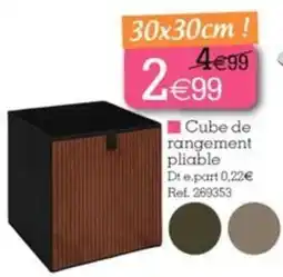Kandy Cube de rangement pliable offre