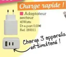 Kandy Adaptateur secteur offre
