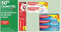 Auchan Supermarché Colgate sur les lots de dentifrices et de brosses a dents offre
