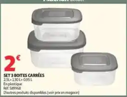 Auchan Supermarché SET 3 BOITES CARRÉES offre