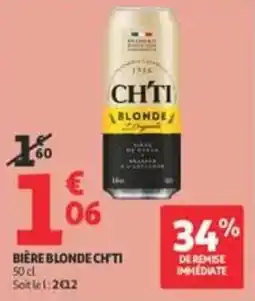 Auchan Supermarché CH'TI BIÈRE BLONDE offre