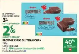 Auchan Supermarché Auchan Brownies Sans Gluten offre