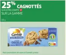Auchan Supermarché Gerblé cookies chocolat noisette offre