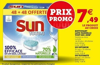 Super U Sun nettoyant lave-vaisselle tout en 1* offre