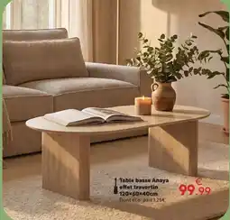 Maxi Bazar Table basse anaya effet travertin offre