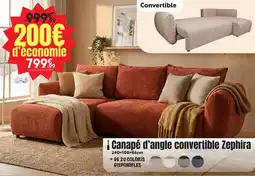 Maxi Bazar Zephira Canapé d'angle convertible offre