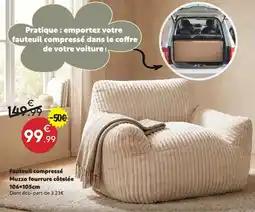 Maxi Bazar Fauteuil compresse muzzo fourrure cotelee offre