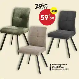 Maxi Bazar Chaise Cyrielle offre