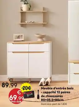 Maxi Bazar Meuble d'entrée bois offre