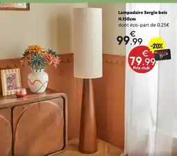 Maxi Bazar Sergio lampadaire bois offre