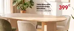 Maxi Bazar Table diner effet travertin anaya offre