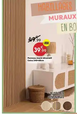 Maxi Bazar Panneau mural décoratif Colva offre