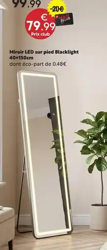 Maxi Bazar Blacklight Miroir LED sur pied offre