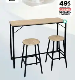 Centrakor Table haute + 2 tabourets offre