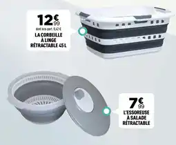 Centrakor LA CORBEILLE À LINGE RÉTRACTABLE 45 L offre