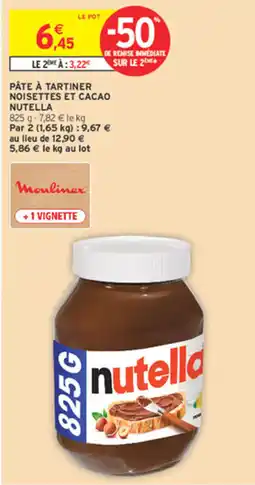 Intermarché Contact Nutella Pâte à tartiner noisettes et cacao offre