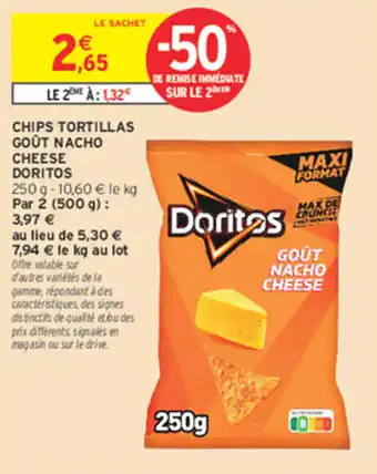 Doritos Chips Tortillas Goût Nacho Cheese