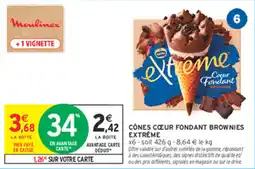 Intermarché Contact Moulinex Cônes cœur fondant brownies extrême offre