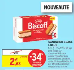 Intermarché Contact Lotus Biscoff sandwiches offre
