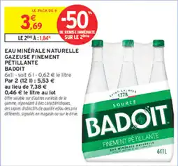 Intermarché Contact BADOIT EAU MINÉRALE NATURELLE offre