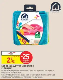 Intermarché Contact ÉLÉPHANT Lavettes microfibre offre