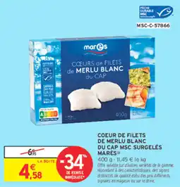 Intermarché Contact MARÈS CŒURS DE FILETS DE MERLU BLANC DU CAP offre