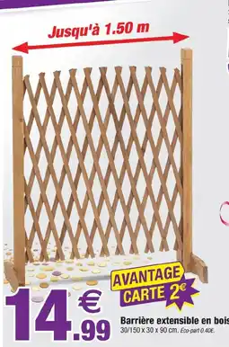 Bazarland Barrière extensible en bois offre