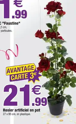 Bazarland Rosier artificiel en pot offre