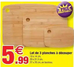 Bazarland Lot de 3 planches à découper offre
