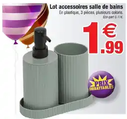 Bazarland Lot accessoires salle de bains offre