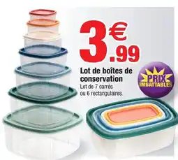 Bazarland Lot de boîtes de conservation offre