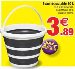 Bazarland Seau rétractable offre