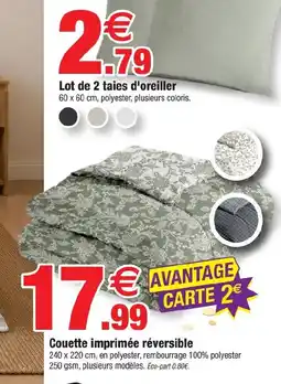 Bazarland Couette imprimée réversible offre