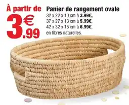 Bazarland Panier de rangement ovale offre