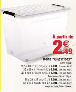 Bazarland Clip'n'box Boîte offre