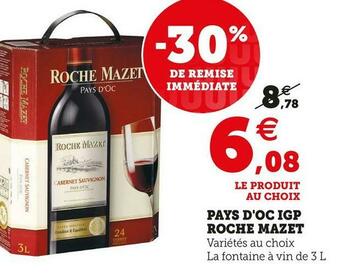 Roche mazet pays d'oc igp