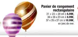 Bazarland Panier de rangement rectangulaire offre