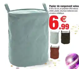 Bazarland Panier de rangement velours offre