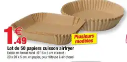 Bazarland papiers cuisson airfryer offre