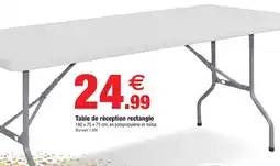 Bazarland Table de reception rectangle offre