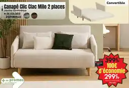 Maxi Bazar Canapé clic clac milo 2 places offre