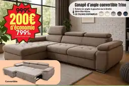 Maxi Bazar Canapé d’angle convertible trino offre